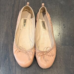 Miu Miu Women's Peach Ballet Flats